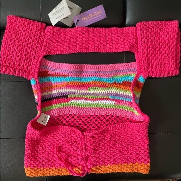 TACH PINK CROCHET TOP - Picture 6 of 9